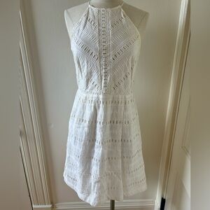 Ann Taylor Loft white cotton summer dress. Sz. 2